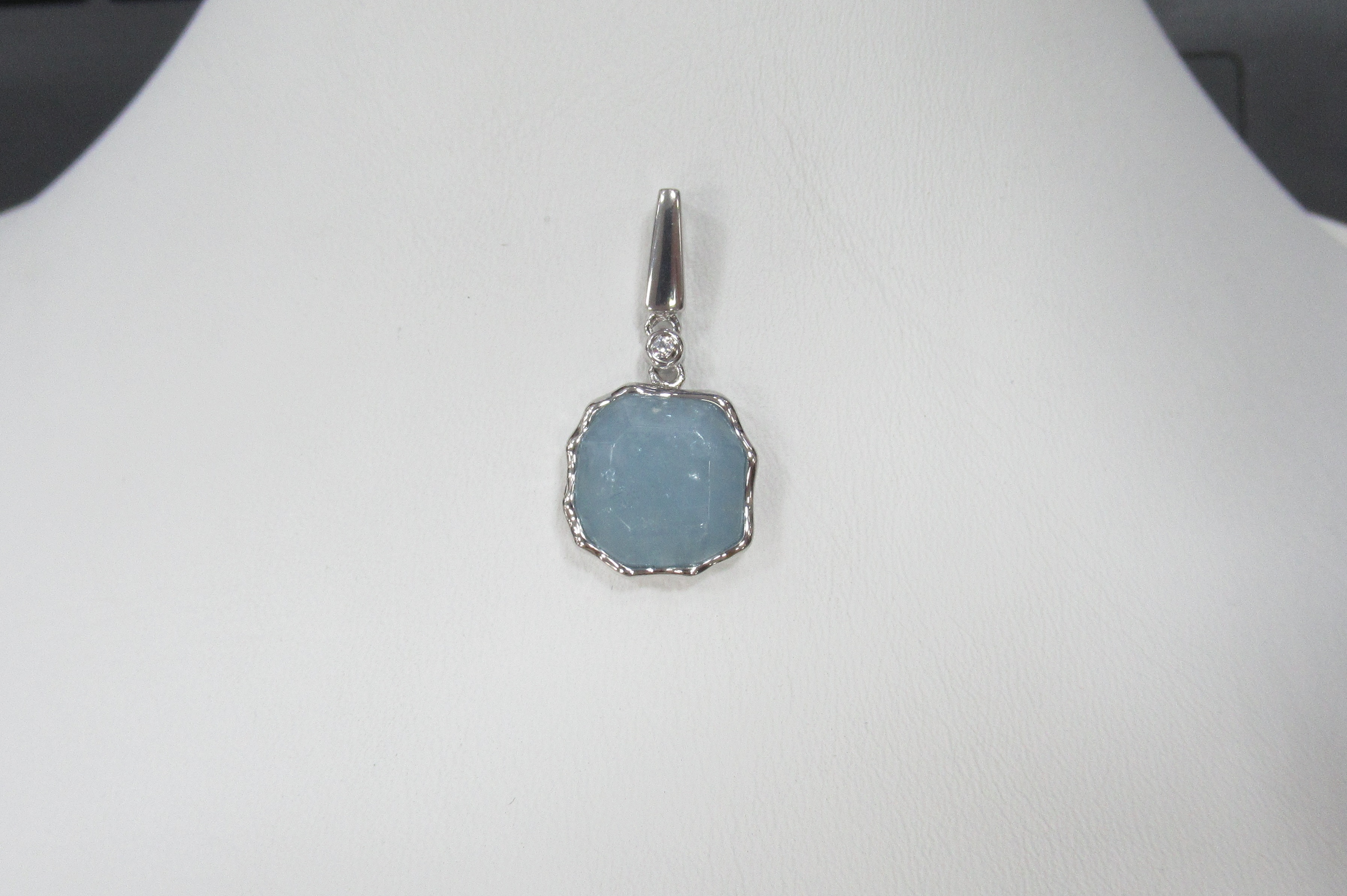 Серебряная подвеска с аквамарином